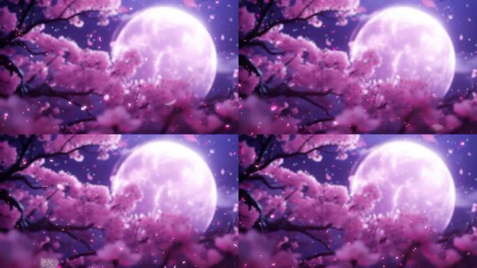 温馨浪漫七夕月亮背景视频