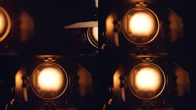 [Z02] -专业照明设备-从右到左平移焦点和灯打开和关闭