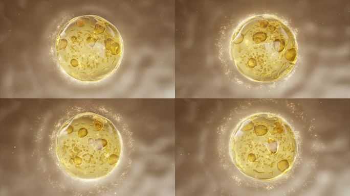 金色多核细胞组织渗透激活护肤品精华分子