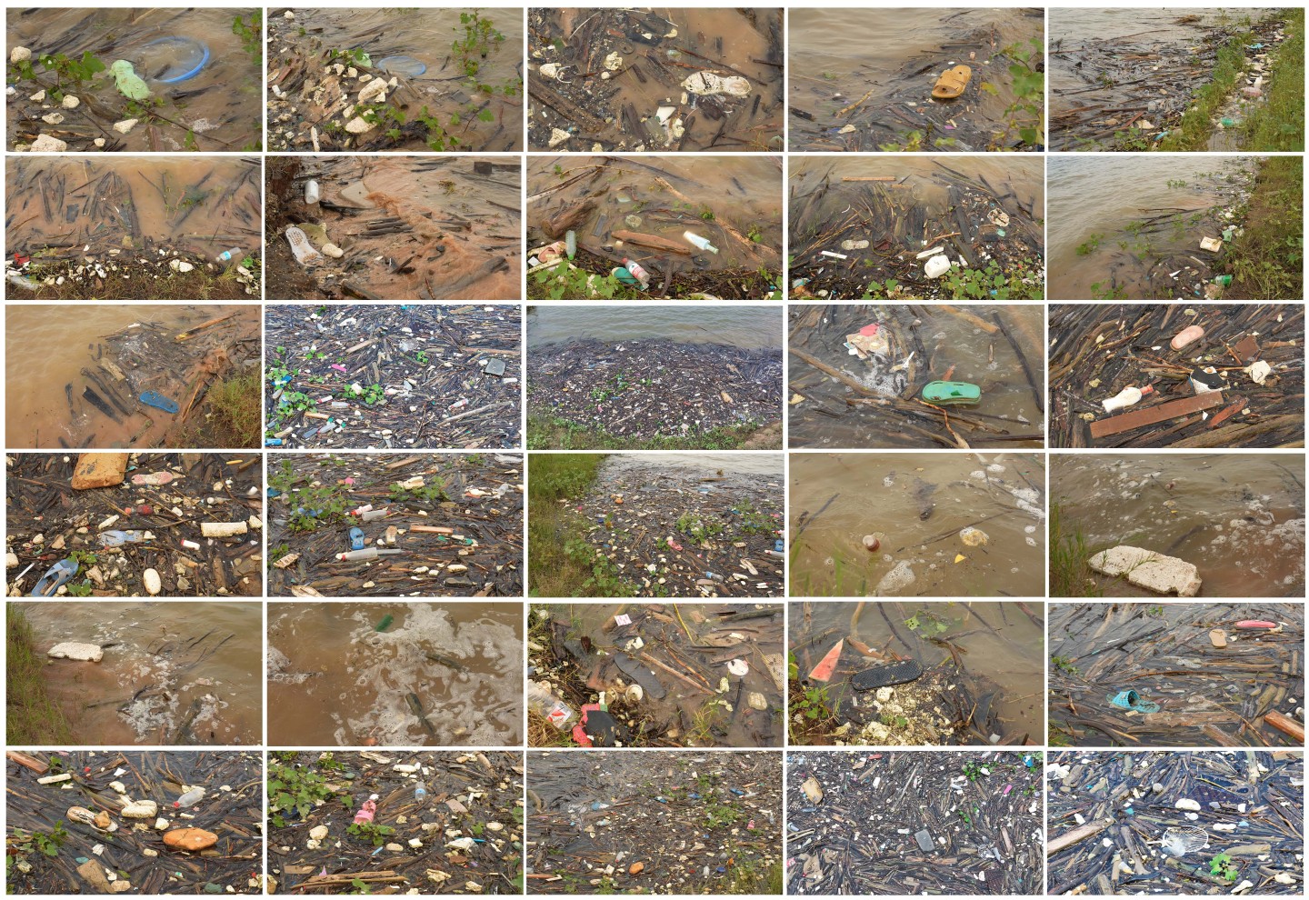 河流垃圾漂浮环境污染环保