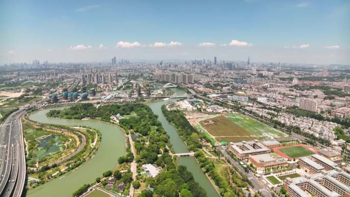 南京南部新城建设大景航拍