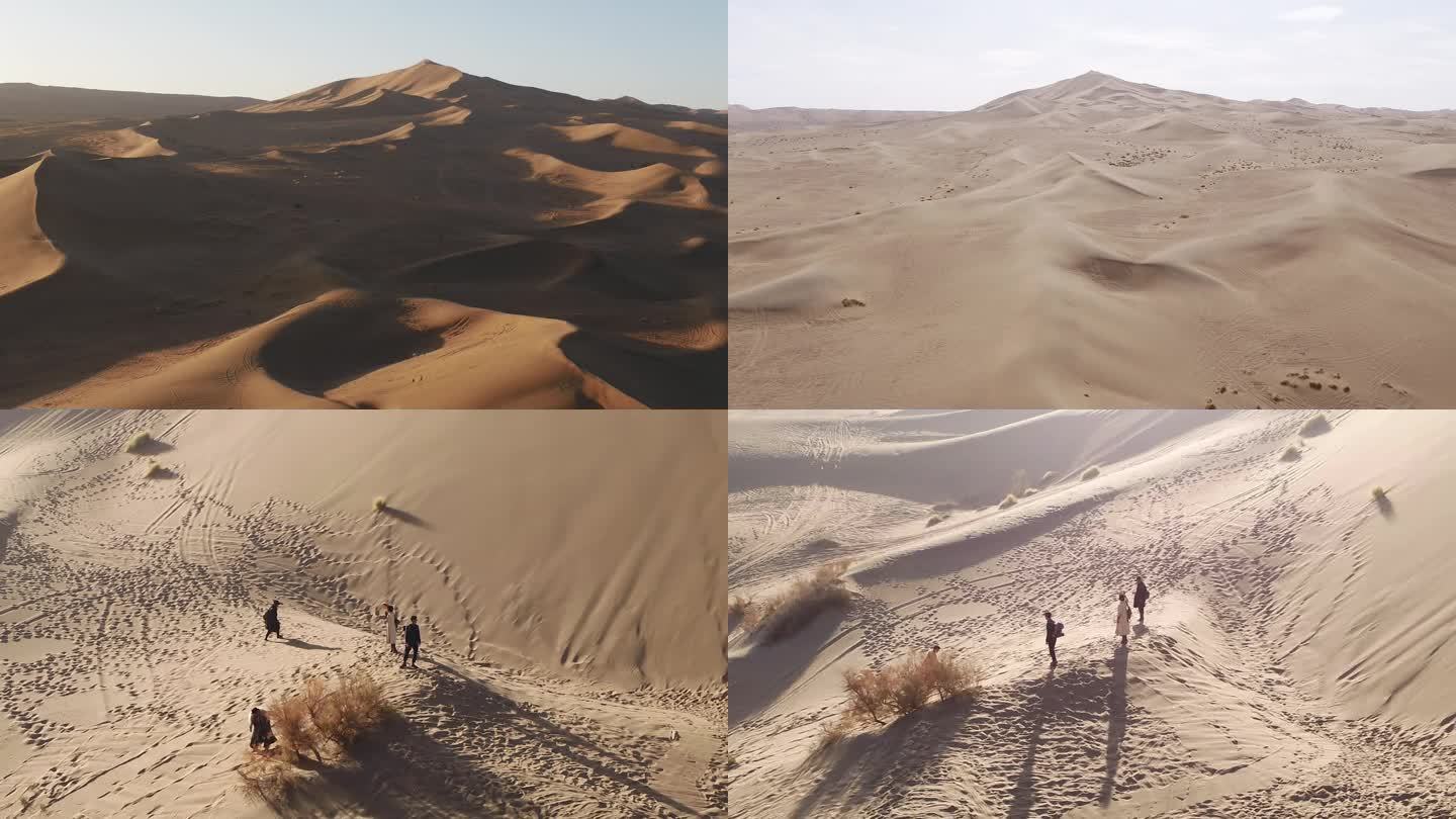 沙漠骆驼 行走戈壁 城堡 西域文明 新疆