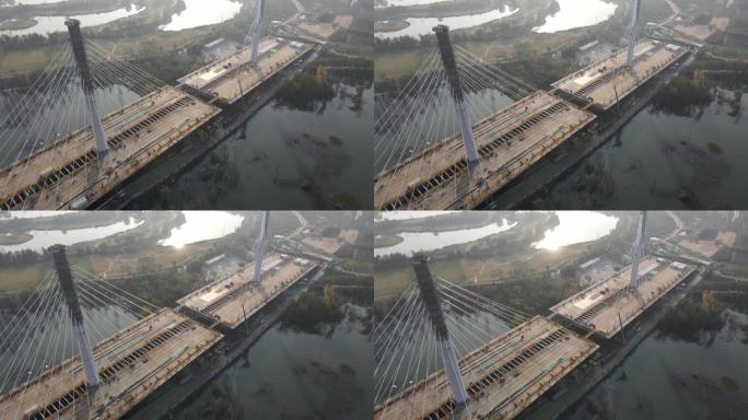 西安沣河沣邑大桥在建建设中大桥28