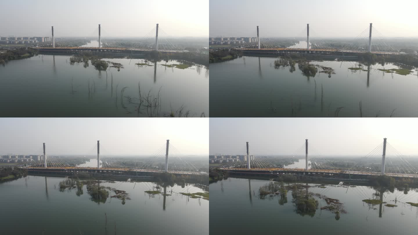 西安沣河沣邑大桥在建建设中大桥14
