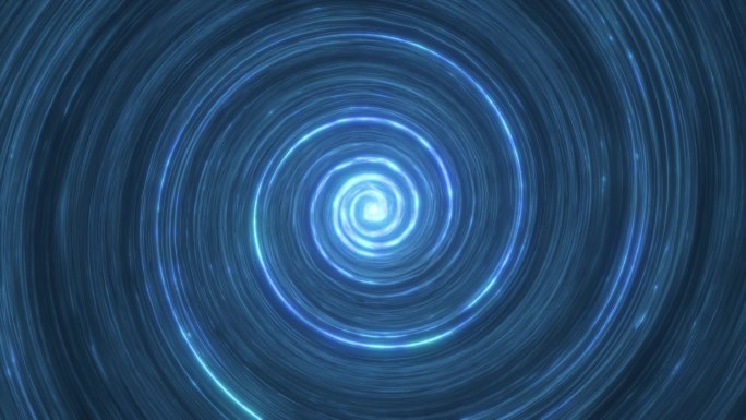 蓝色抽象螺旋光线循环