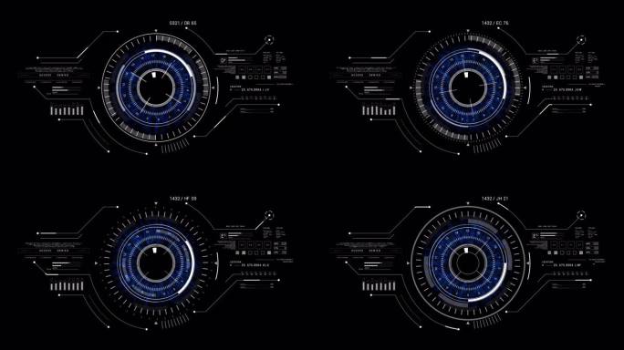 10秒出现HUD眼睛。PNGα。眼无缝数字技术HUD UI模板。机器人的概念。人的眼睛，机器人的眼睛