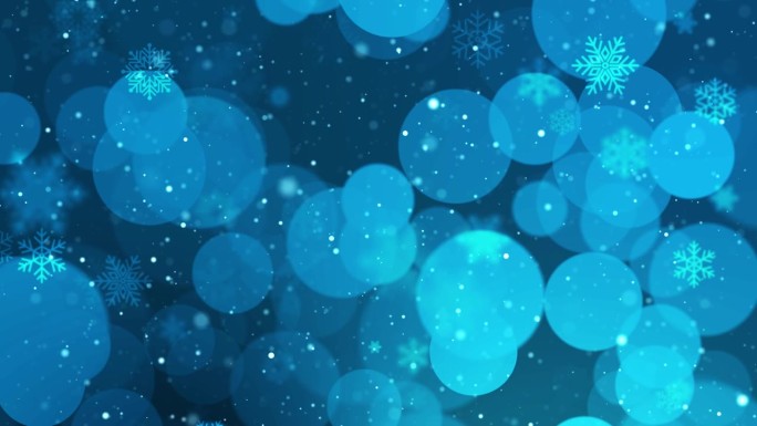 4k抽象粒子波散景背景-蓝色-美丽的闪光循环股票视频