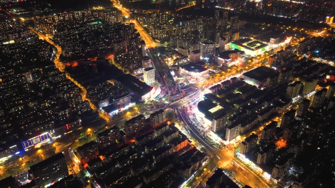 【4K原创】青岛城阳万象汇正阳中路夜景