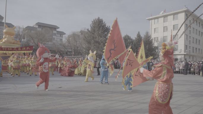 过年年味民俗社火节日表演