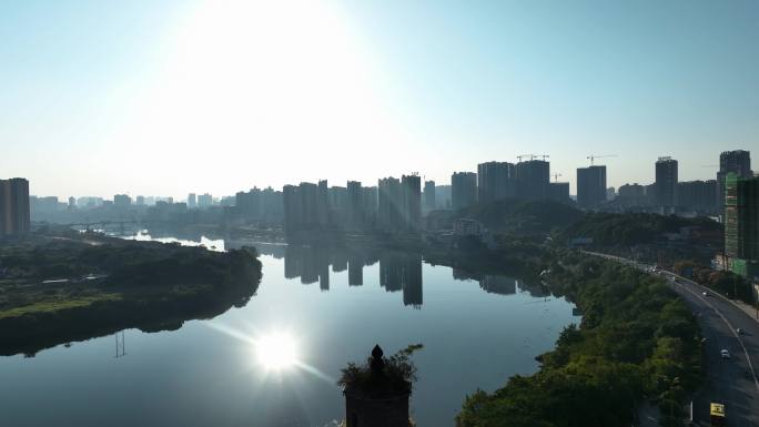 4K航拍衡阳耒阳市风景旅游景点合集5