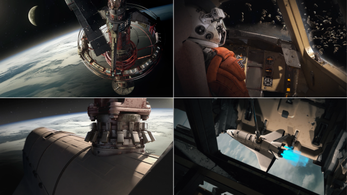 宇宙飞船科幻星系太空飞行