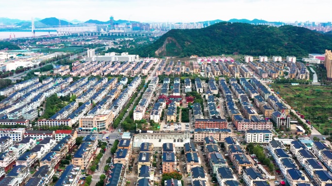 台州市黄岩区，江口街道经济开发区航拍素材