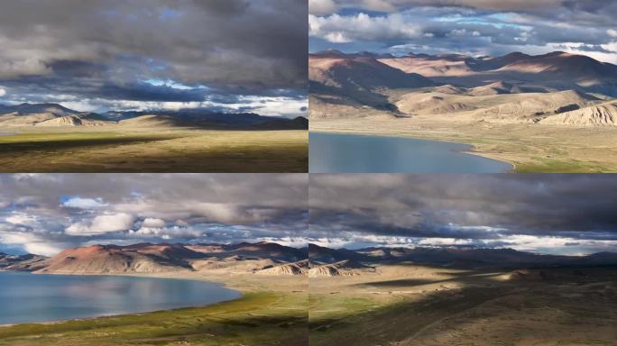 4K航拍西藏佩枯错湖日间风光