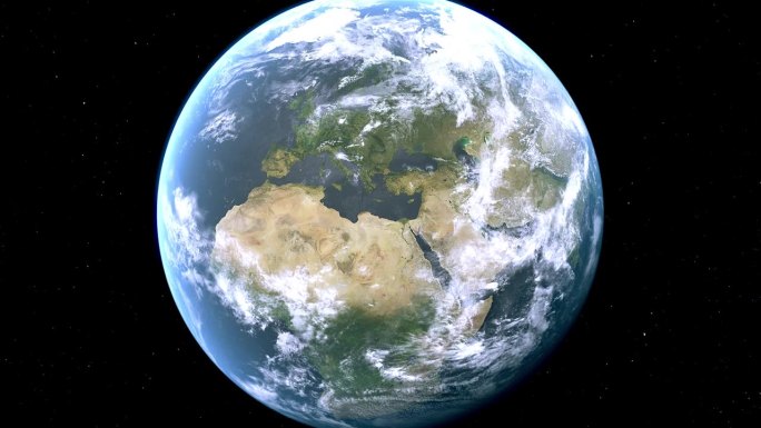 克里特岛地图从太空缩放到地球，希腊