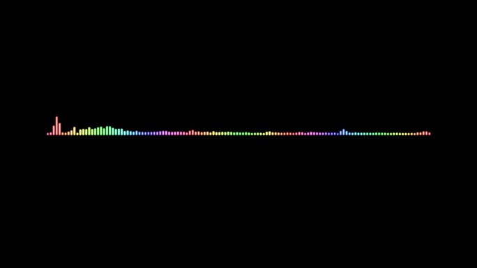 音频频谱彩色声波。音频波或频率数字动画效果循环。