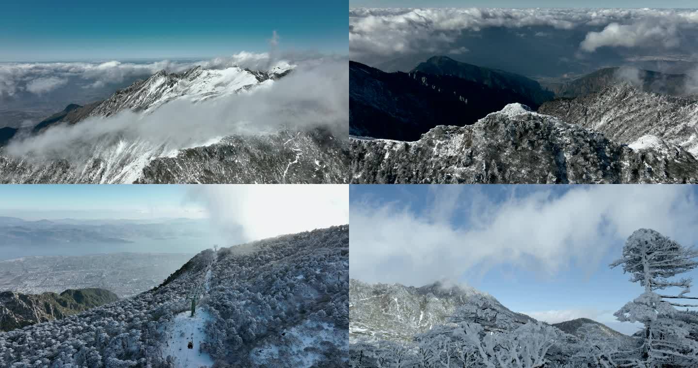 【原创素材】5K航拍延时大理苍山唯美雪景