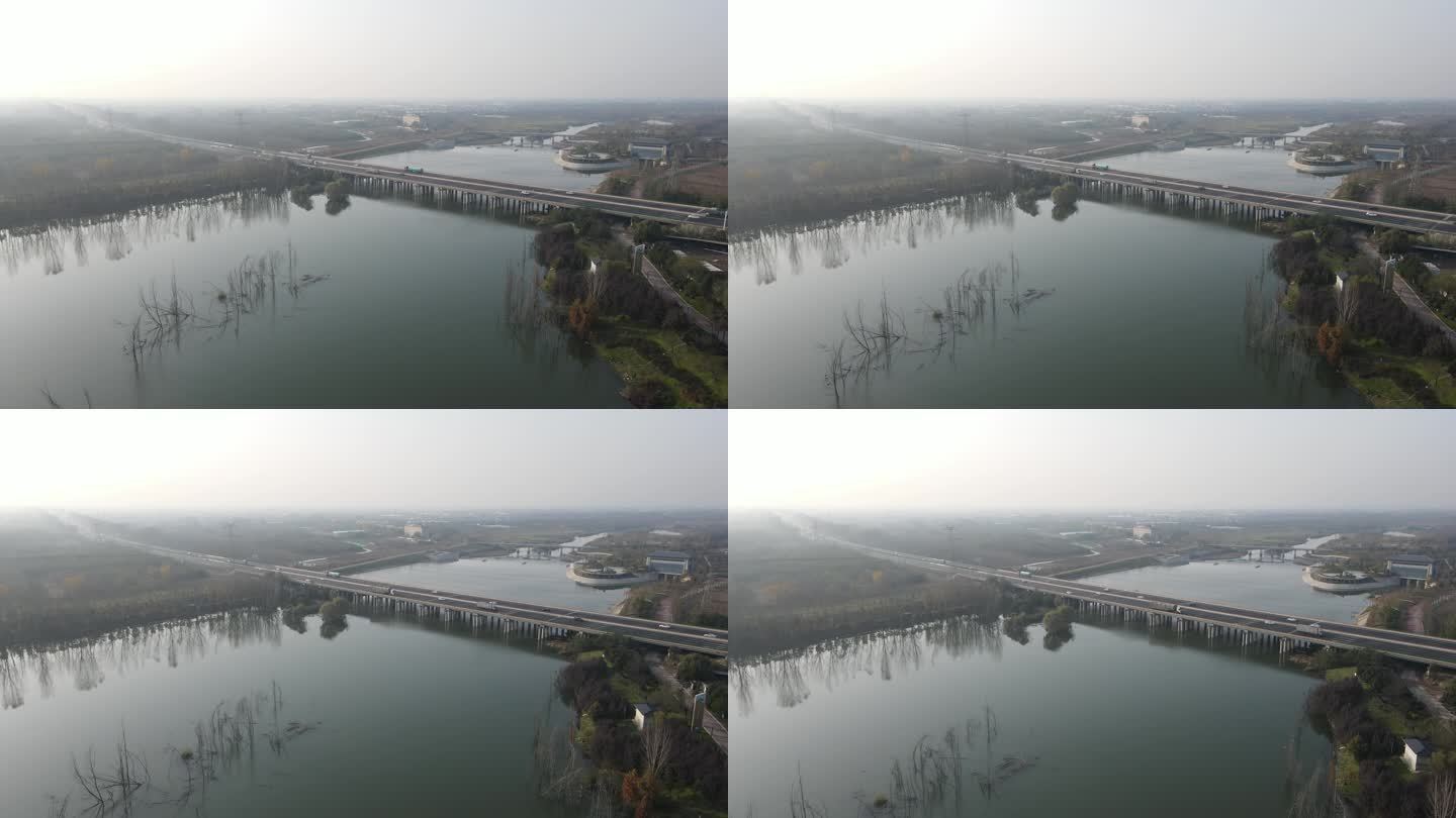 西安沣河沣邑大桥在建建设中大桥10