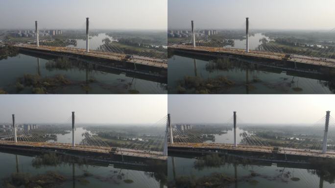 西安沣河沣邑大桥在建建设中大桥6