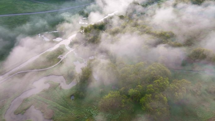 湿地生态神农架绿色青山绿水山川风景