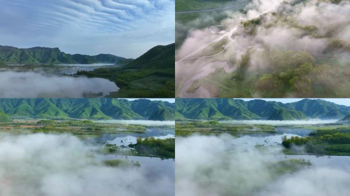 湿地生态神农架绿色青山绿水山川风景