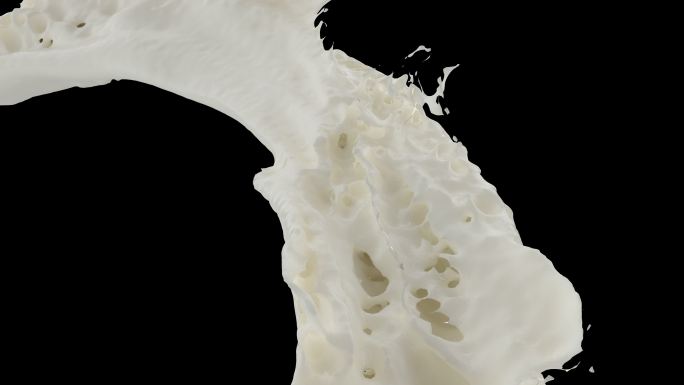 超精细3D牛奶 写实牛奶模拟 牛奶流动
