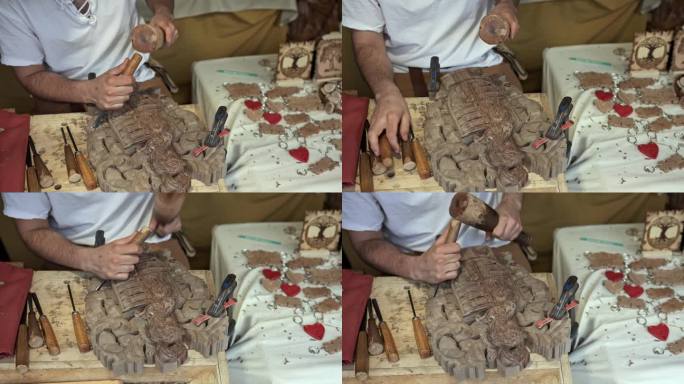 工艺艺术:木雕师的巧手和创造性工具