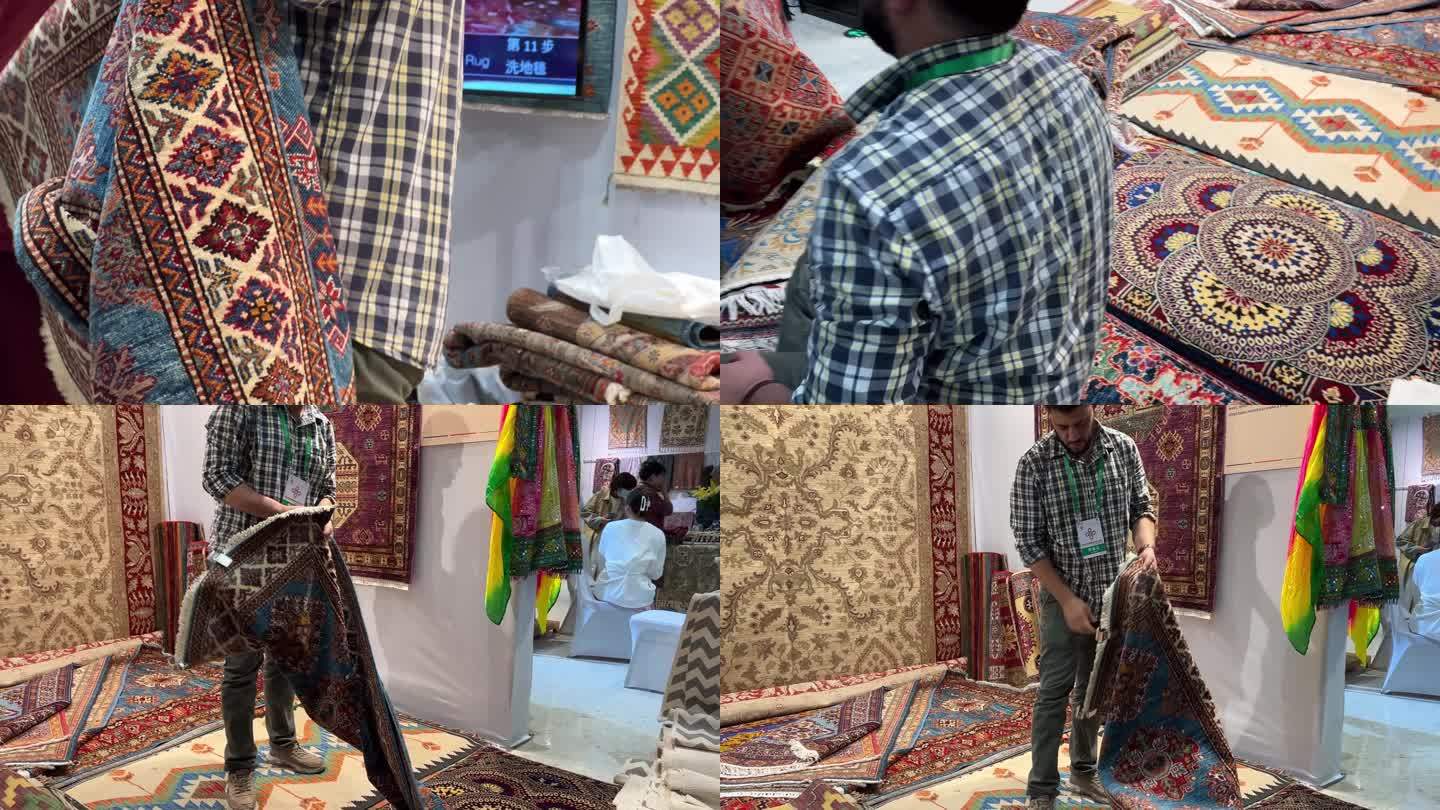 波斯地毯一带一路商业伊朗地毯外国人做生意
