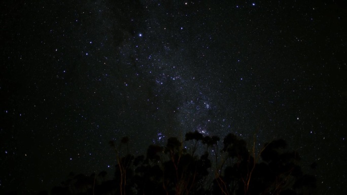 银河上星星移动的星空