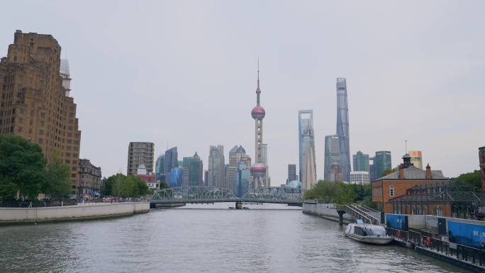 外白渡桥  4K50P 上海城市空镜空景