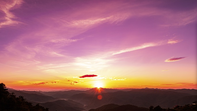 山之巅夕阳 昆明日落