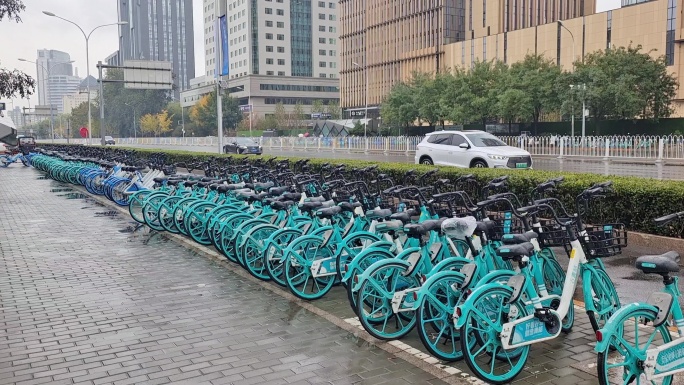 北京中关村大街共享单车