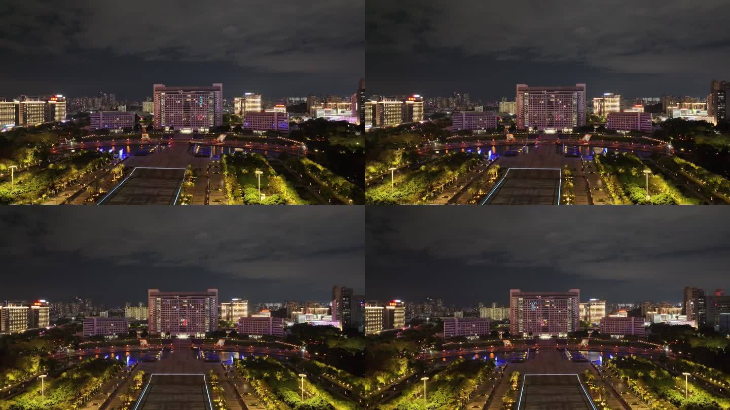 东莞市中心夜景航拍