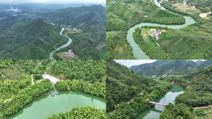 广宁古水河 青山绿水 竹林茂盛