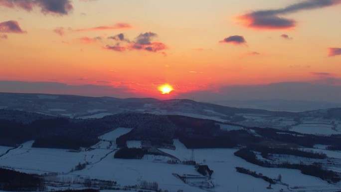 雪后夕阳