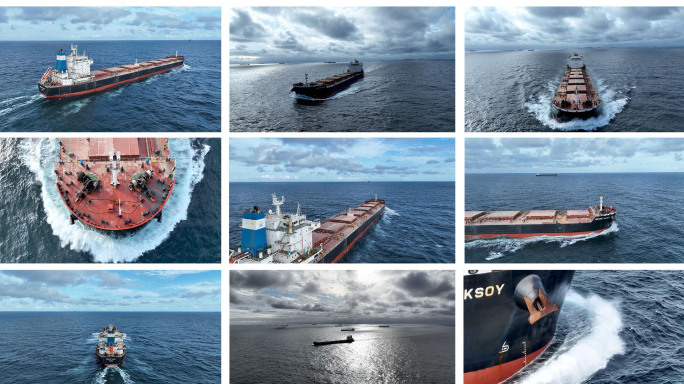 【4K】乘风破浪 轮船 货轮海上航行