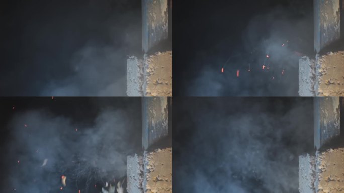 爆竹在黑暗的烟雾神秘的环境中爆炸的镜头，高清镜头24 fps - ProRes
易于使用创造性的光设
