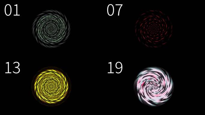 24组能量光环实心圆圈合集11旋涡可循环