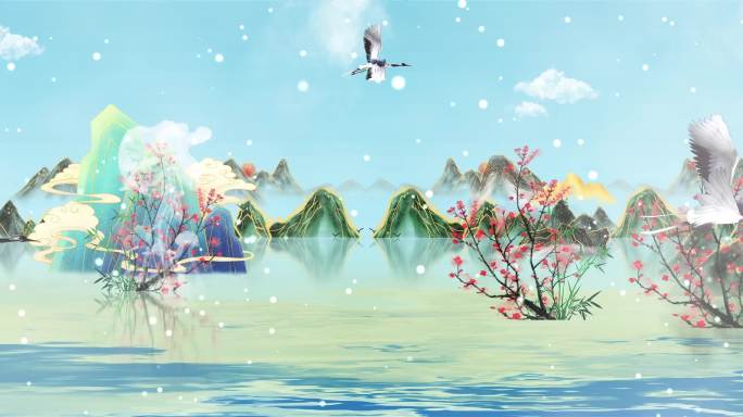 山水仙鹤QL21144原创视频