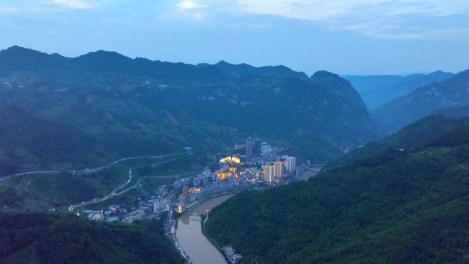 昭通市盐津县夜景航拍