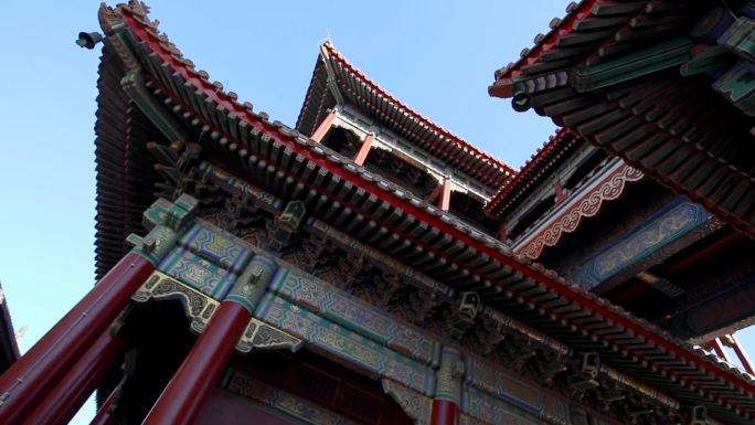 北京雍和宫房屋建筑视频素材