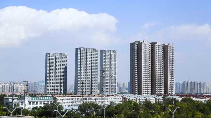 太原中国铁建花语城延时白云高楼震撼4K