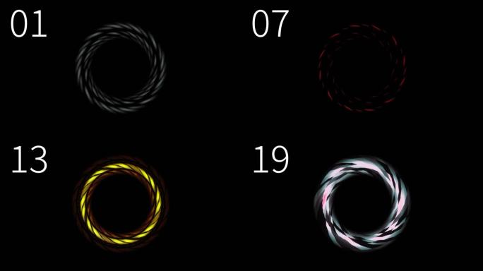 24组能量光环实心圆圈合集7旋涡可循环