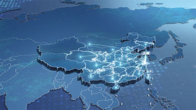 上海辐射蓝色地图