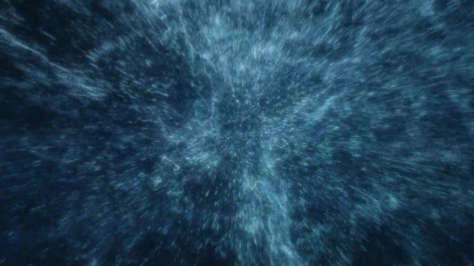 深空蓝色粒子穿梭唯美星空星云粒子