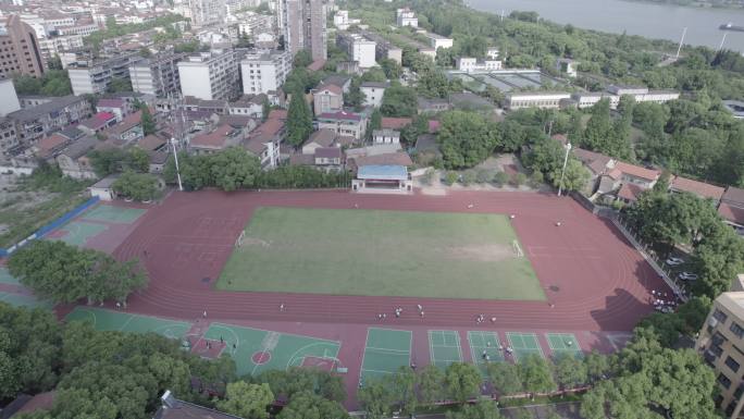 常德市五中学校操场航拍