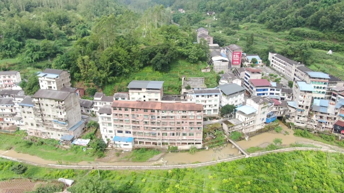 山区新农村建设航拍