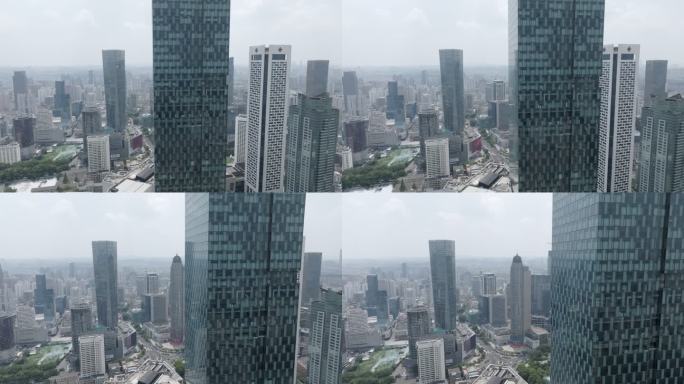 南京新街口建筑群高楼大厦4K