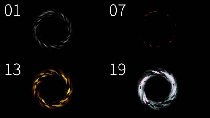 24组能量光环实心圆圈合集5旋涡可循环