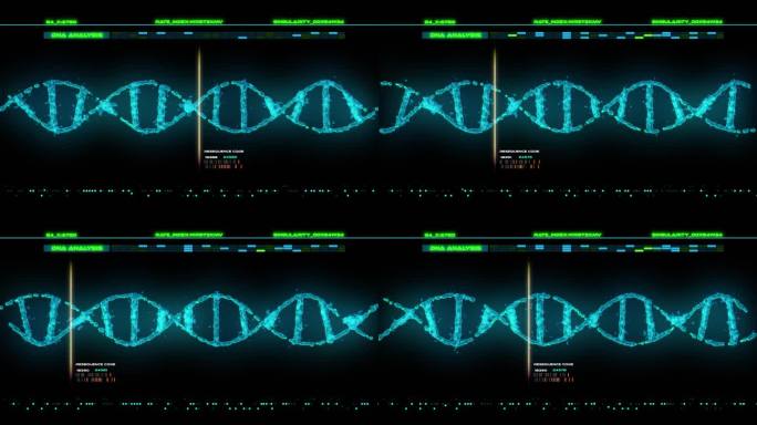 医学人类DNA数字屏幕图示