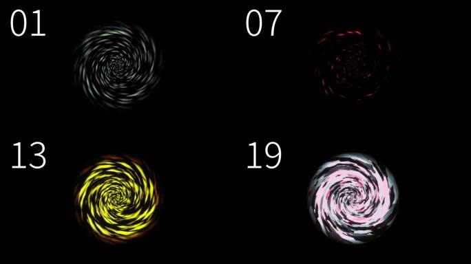 24组能量光环实心圆圈合集10旋涡可循环